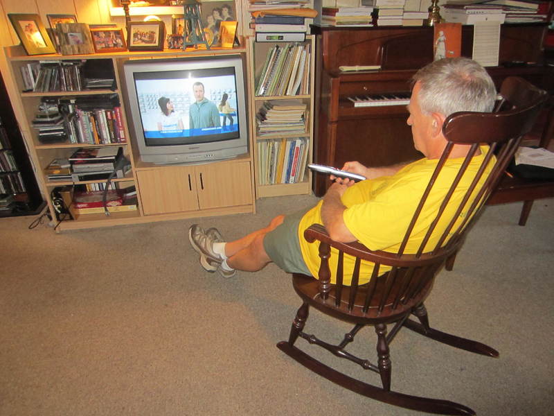 Steve knows how to use the remote. BY JULIE SEYFRIED